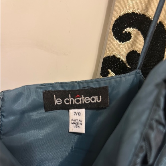 Le Chateau Blue Ruched Mini Sundress - Picture 2 of 5